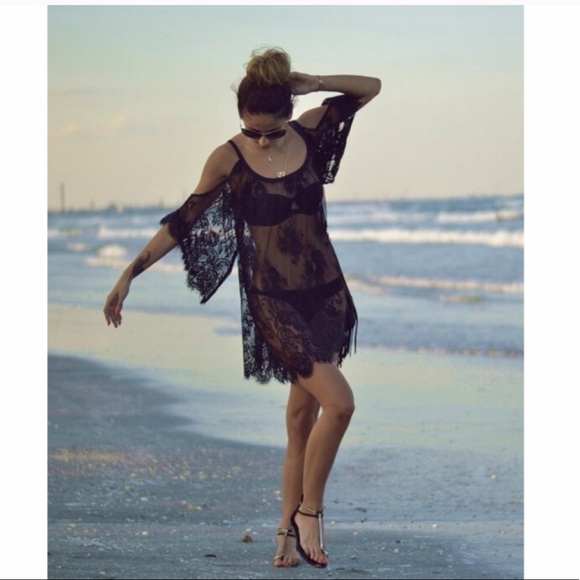 🔥FREE w/ $30+ Purchase🔥🆕 Black Beach Coverup - Picture 5 of 5